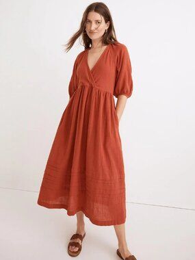 Madewell | Dresses | Nwt Madewell Cassie Buttonfront Midi Dress In Linen  Large | Poshmark